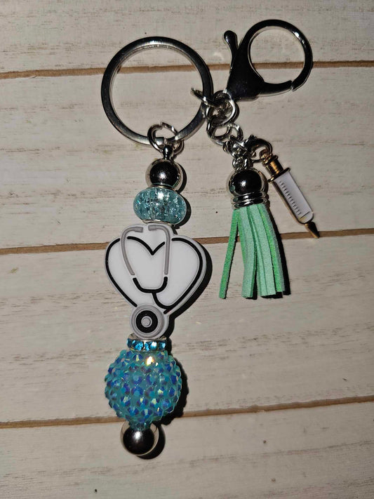 Heart Stethoscope Keychain